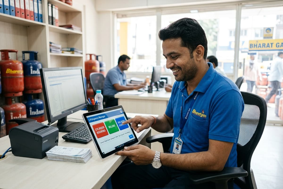 Gas agency operations with LPG software
